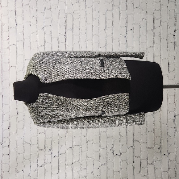 LOFT Wool Sweater Blazer with Faux Leather Pockets -Size 6 - Picture 2 of 12